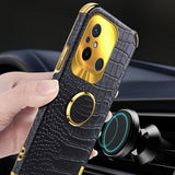 Xiaomi Redmi 12C Skal Krokodilmönster Finger Ring Röd