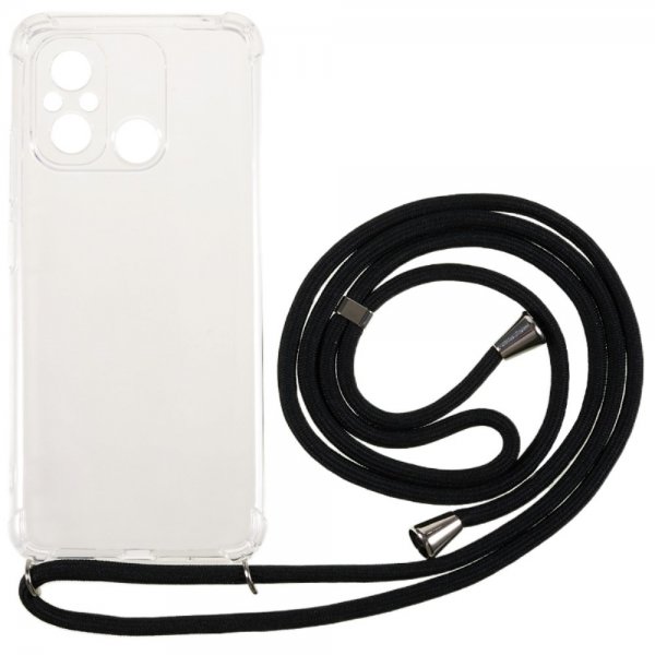 Xiaomi Redmi 12C Skal med Strap Transparent