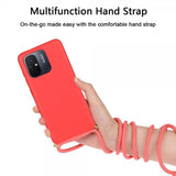 Xiaomi Redmi 12C Skal Vetestrå med Strap Röd