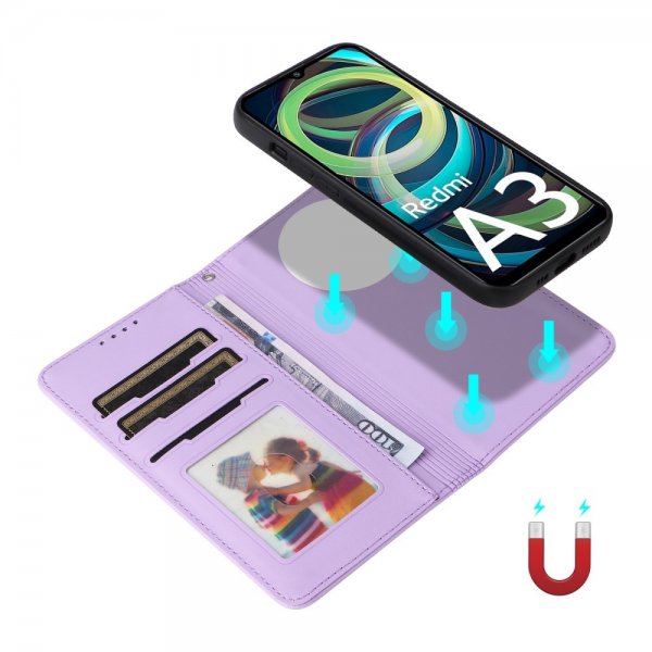 Betopnice Xiaomi Redmi A3 Fodral med Löstagbart Skal 005 Lila