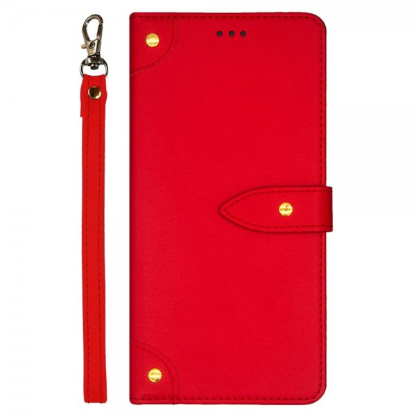 Xiaomi Redmi Note 13 4G Fodral med Strap Röd