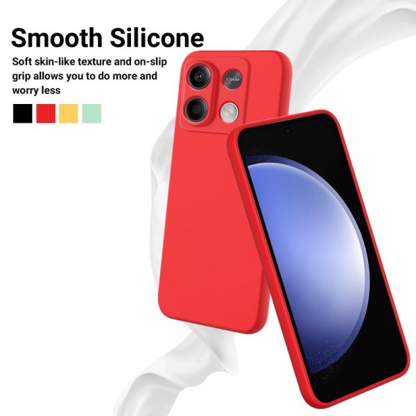 Xiaomi Redmi Note 13 5G Skal med Strap Silikon Röd