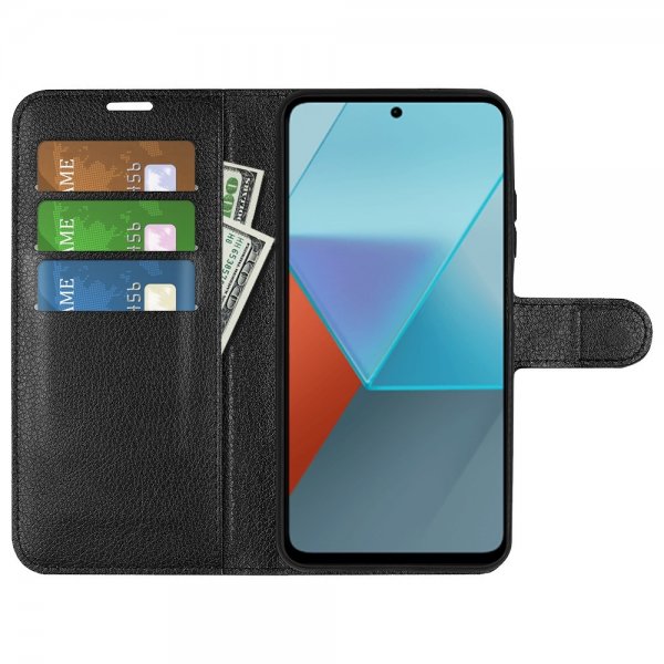 Xiaomi Redmi Note 13 Pro 5G Fodral Litchi Svart