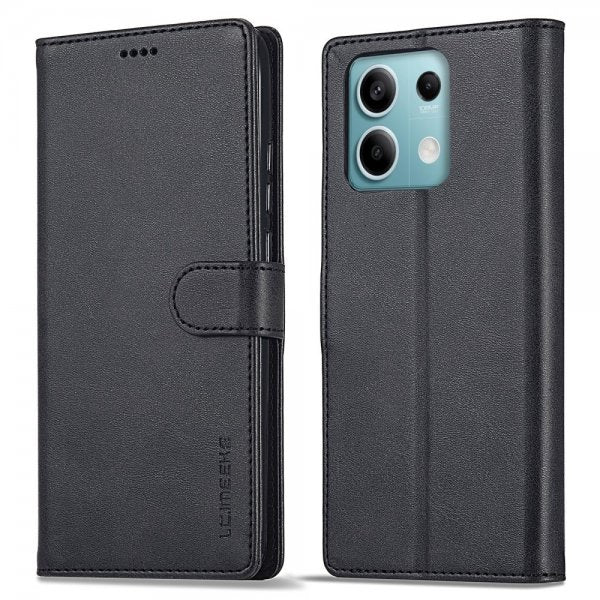Lc.Imeeke Xiaomi Redmi Note 13 Pro 5G Fodral med Kortfack Stativfunktion Svart
