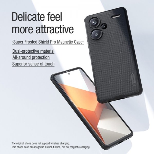 Nillkin Xiaomi Redmi Note 13 Pro Plus 5G Skal Super Frosted Shield Pro MagSafe Svart