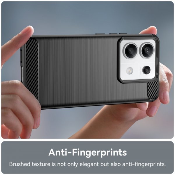 Xiaomi Redmi Note 13 Pro 5G Skal Borstad Kolfibertextur Svart