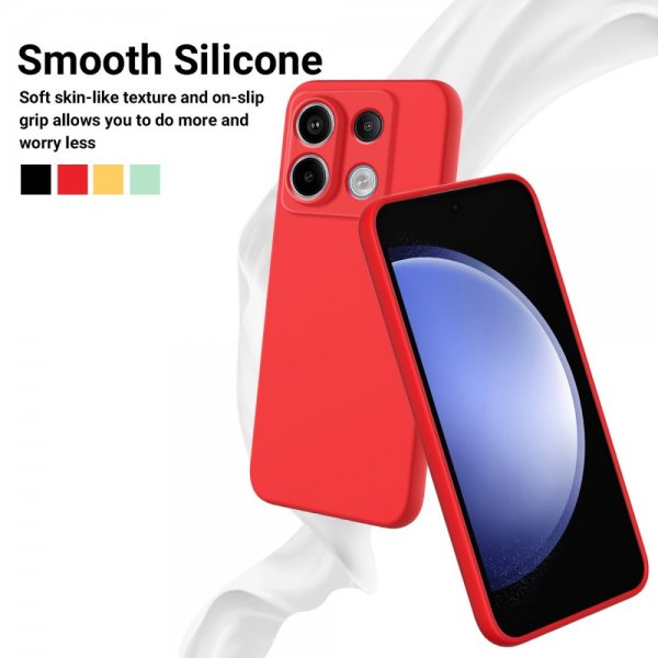 Xiaomi Redmi Note 13 Pro 5G Skal med Strap Silikon Röd