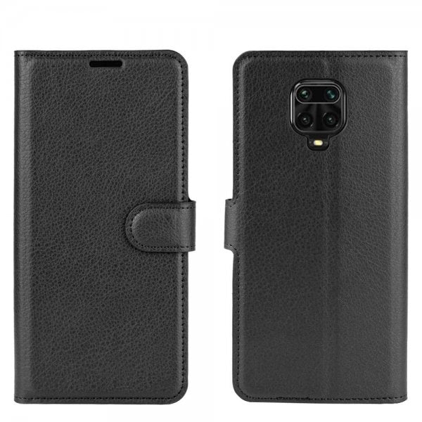 Xiaomi Redmi Note 9 Pro Fodral Litchi Svart