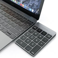 Slim Wireless Keypad Uppladdningsbar Bluetooth Knappsats Space Gray