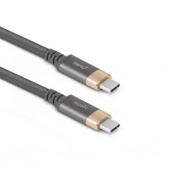 USB-C/USB-C Monitor Cable 1m Grå/Guld