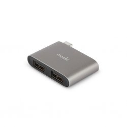 USB-C to Dual USB-A Adapter Titanium Gray