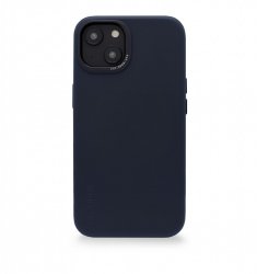 iPhone 14 Skal Leather Backcover Navy