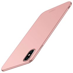 Shield till iPhone Xs Max Skal Extra Tunt Hårdplast Roseguld