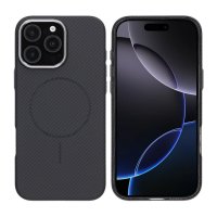 iPhone 16 Pro Max Skal Kolfibermönster MagSafe Svart