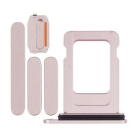 Knappar och Simkorthållare för iPhone 15 och 15 Plus - Rosa