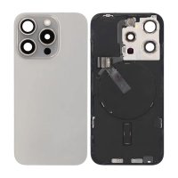 iPhone 15 Pro Baksida Glas Komplett OEM - Naturlig Titan