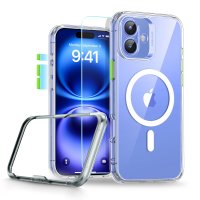 iPhone 16 Skal och Skärmskydd Classic Pro MagSafe Set Transparent