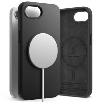 iPhone 16e/iPhone 17e Skal Silicone Magnetic Svart