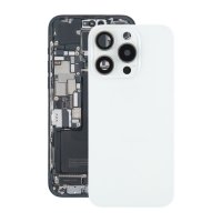iPhone 15 Pro Baksida Glas med Magnet och Kameralins - Vit Titan