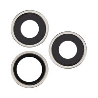 Kameralins med metallram iPhone 15 Pro Max - Vit