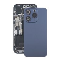 iPhone 15 Pro Max Baksida Glas med Magnet och Kameralins - Blå Titan