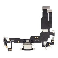 Laddkontakt med Flexkabel till iPhone 15 Plus - Svart