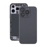 iPhone 16 Pro Max Baksida Glas med Magnet och Kameralins - Svart Titan