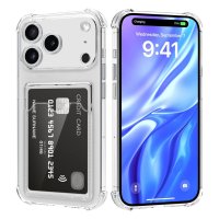 iPhone 17 Pro Max Skal Korthållare Transparent
