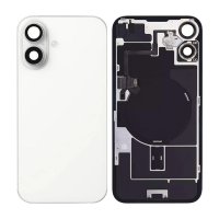 iPhone 16 Baksida Glas med smådelar - Vit
