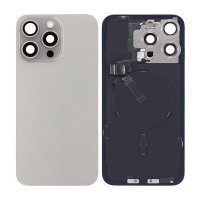 iPhone 15 Pro Max Baksida Glas Komplett OEM - Naturalig Titan