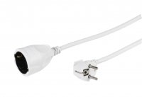 Jordad Strömförlängningskabel 3m Vit