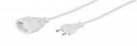 Euro Strömförlängningskabel 3m Vit