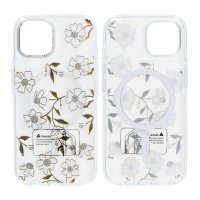 iPhone 15 Skal Mönster MagSafe Blommor