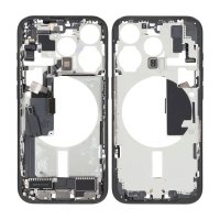 Mittenram med smådelar för iPhone 15 Pro - Svart Titan OEM