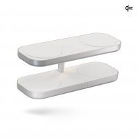 Trådlös Laddare Quattro Pro 4 Qi2 MagSafe Vit