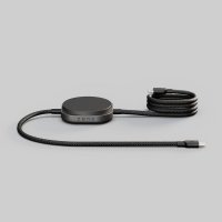 USB C-C Pro 2 Laddkabel med Qi2 2-i-1 15W 1.5m Svart