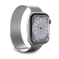 Apple Watch 44/45/46mm/Apple Watch Ultra Armband Milanese Silver