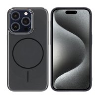 iPhone 15 Pro Skal TPU MagSafe Blank Svart