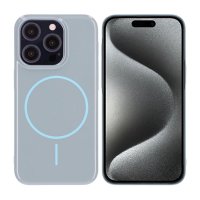iPhone 15 Pro Skal TPU MagSafe Blank Blå