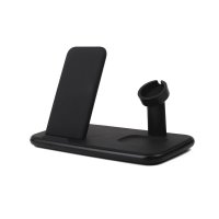 Trådlös Tripple QI Laddare Mobil/Watch/Airpods 20W Svart