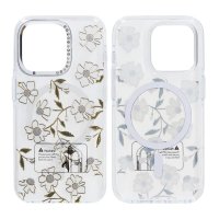 iPhone 15 Pro Skal Mönster MagSafe Blommor