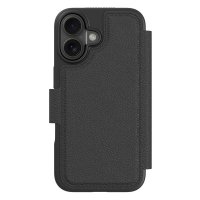 iPhone 16 Fodral Cirkulärt Plånboksfodral Svart