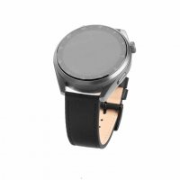 Samsung Galaxy Watch 22mm Armband Leather Strap Svart