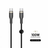 Kabel METAL Series USB-C/USB-C 2m Svart