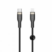 Kabel METAL Series USB-C/Lightning 2m Svart