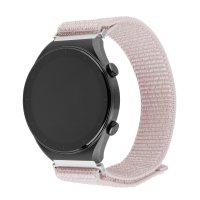 Samsung Galaxy Watch 22mm Armband Nylon Sporty Strap Rosa