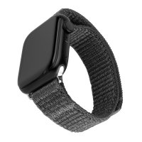 Apple Watch 44/45/46mm Armband Nylon Sporty Strap Grå