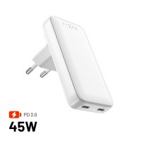 Reseladdare Slim Traveller 2xUSB-C 45W
