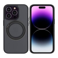 iPhone 14 Pro Skal Roterbart MagSafe Stativ Svart