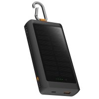 Powerbank med Solcell och Ficklampa Go2 10 000 mAh 15W Svart